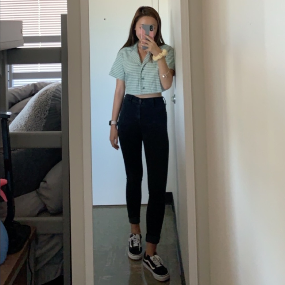 Brandy Melville Green Vivian Top